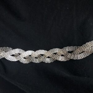 Silver-tone Statement Bracelet  (w magnetic closure)